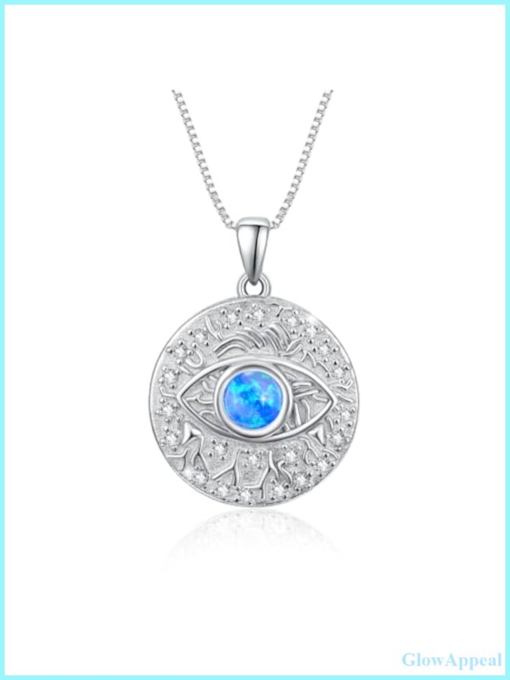 S925 Sterling Silver Evil Eye Pendant Necklace
